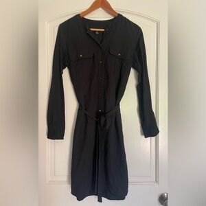 Banana Republic Utility Black Long Sleeve Shirt Dress - Versatile